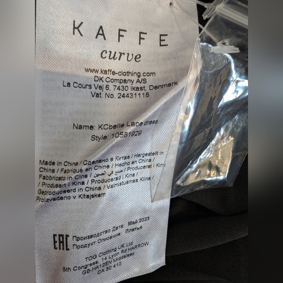 Black Lace Mini Dress 3/4:Sleeve size 24 EU 54 - Picture 16 of 17